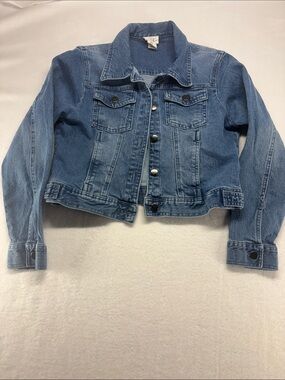 Nicole Miller New York Denim Jean Jacket medium wash size small